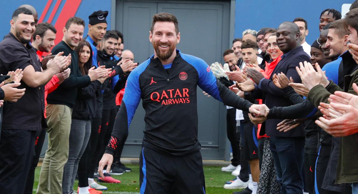 Lionel Messi en los entrenamientos del PSG. Foto: Twitter