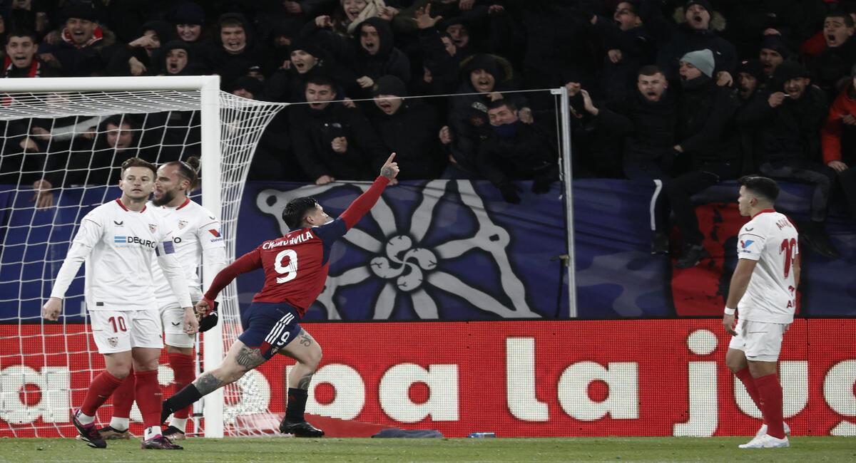 Ezequiel Ávila marcó el primer gol de Osasuna. Foto: EFE