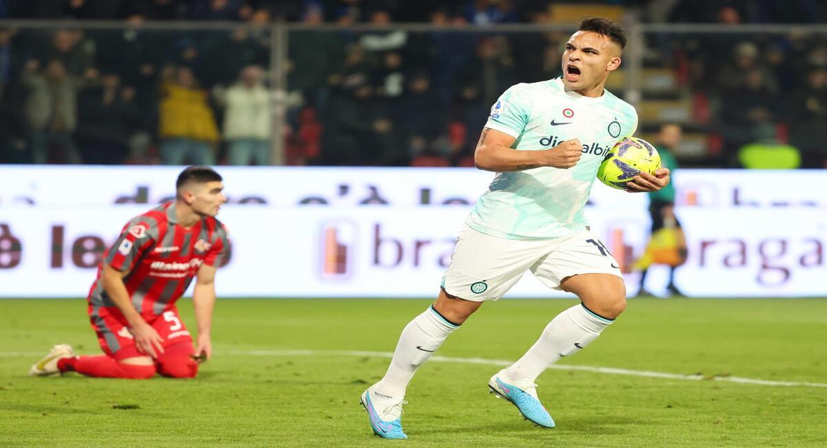 Lautaro marcó un doblete y le dio la victoria a Inter. Foto: EFE