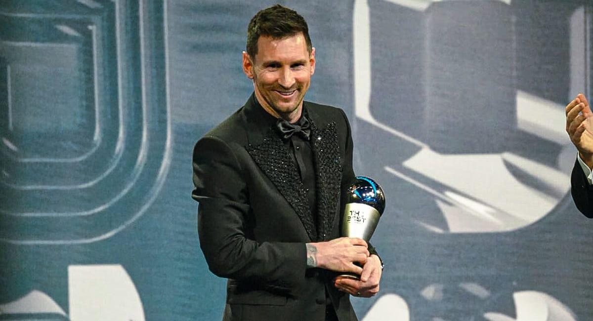 Lionel Messi recibiendo el premio The Best. Foto: Twitter @Argentina