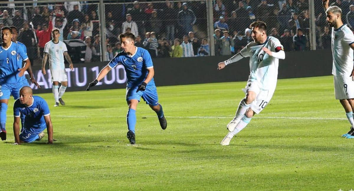 Messi marcó dos goles ante Honduras. Foto: Twitter @Argentina