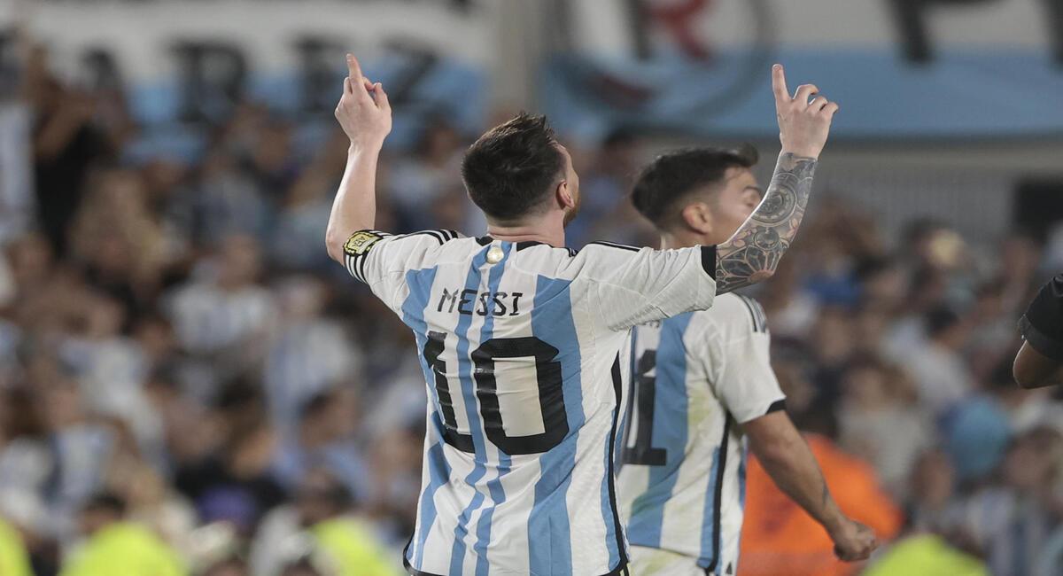 Messi marcó el segundo gol de Argentina ante Panamá. Foto: EFE
