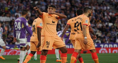 Con gol de Molina, Atlético Madrid derrotó 5-2 a Valladolid