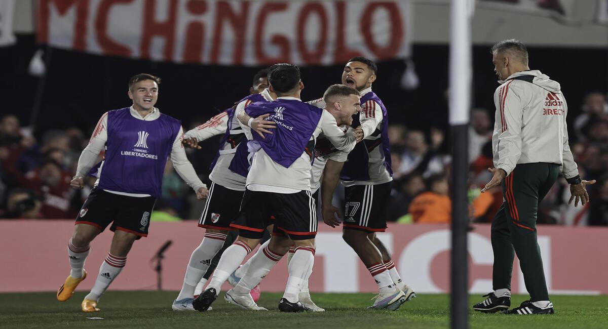 Beltrán le da la victoria a River Plate. Foto: EFE