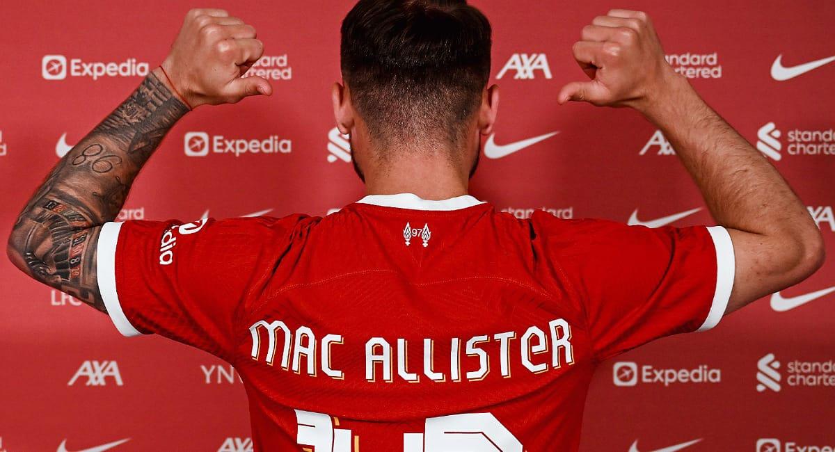 Mac Allister jugará en Liverpool desde la siguiente temporada. Foto: Twitter @LFC