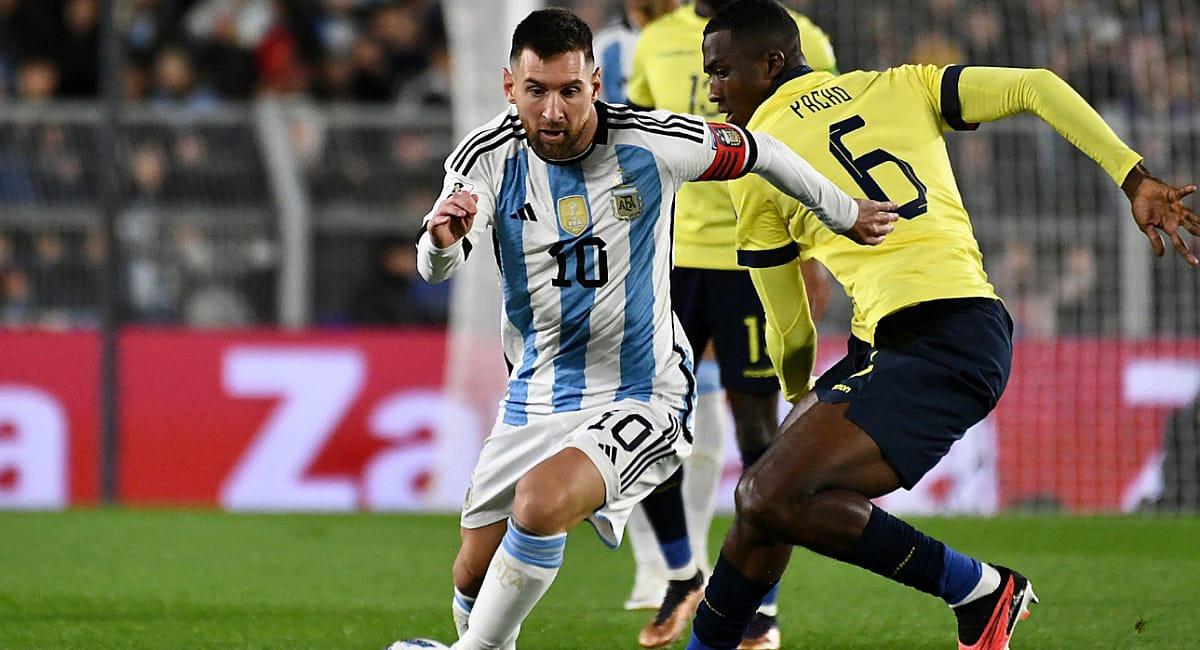 Messi le dio el triunfo a la Selcción Argentina ante Ecuador. Foto: Twitter @Argentina